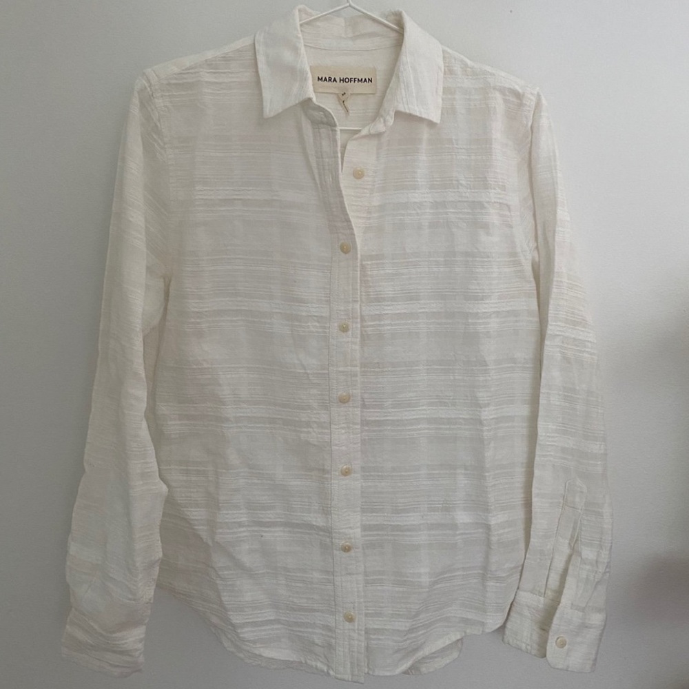 BNWOT Mara Hoffman white button down